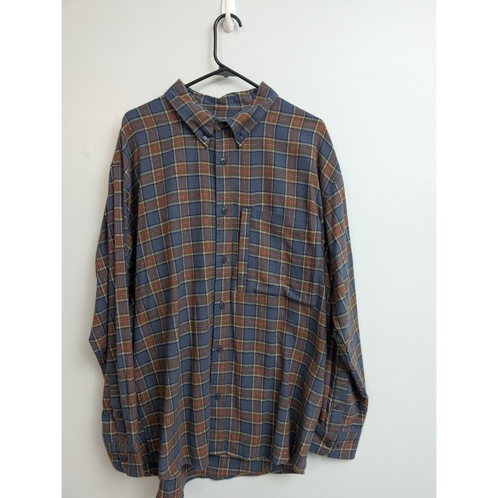 X1‎ Heybo Outdoors Men's Size Large Full Button Long Sleeve Plaid Shirt
